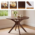 Mesa de comedor redonda negra/marrón/blanca de 80 cm, con tablero de madera, base de metal, con capacidad para 2-4 personas
