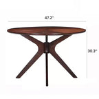 Mesa de comedor redonda negra/marrón/blanca de 80 cm, con tablero de madera, base de metal, con capacidad para 2-4 personas