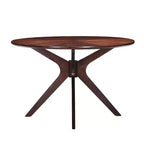 Mesa de comedor redonda negra/marrón/blanca de 80 cm, con tablero de madera, base de metal, con capacidad para 2-4 personas