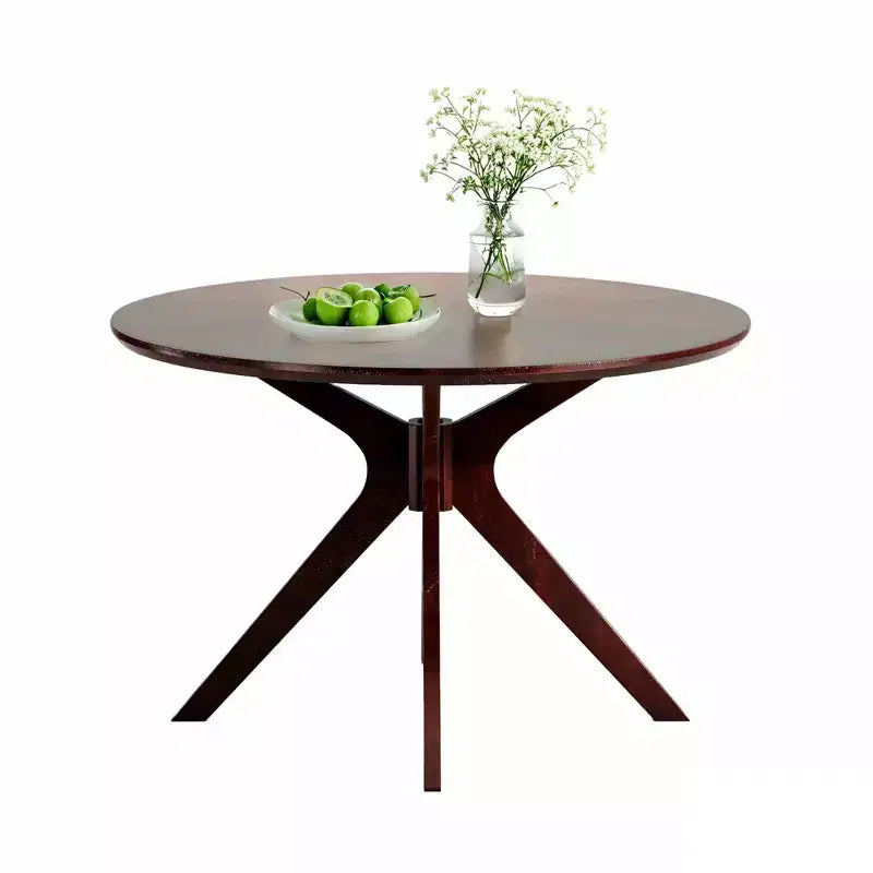 Mesa de comedor redonda negra/marrón/blanca de 80 cm, con tablero de madera, base de metal, con capacidad para 2-4 personas