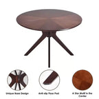 Mesa de comedor redonda negra/marrón/blanca de 80 cm, con tablero de madera, base de metal, con capacidad para 2-4 personas