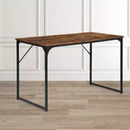 Escritorio de ordenador industrial negro para 1 persona, 120 cm