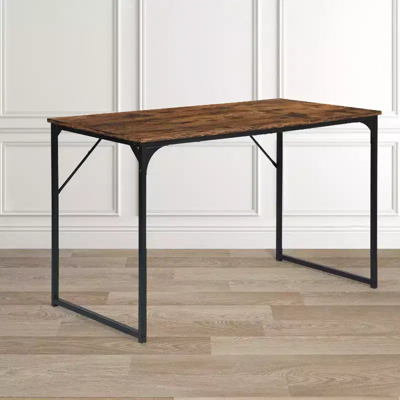 Escritorio de ordenador industrial negro para 1 persona, 120 cm