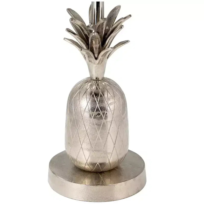 Mesa auxiliar de metal común con piña en oro/plata para 1