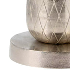 Mesa auxiliar de metal común con piña en oro/plata para 1