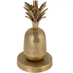 Mesa auxiliar de metal común con piña en oro/plata para 1