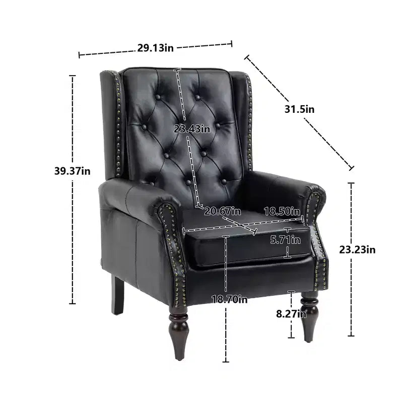 Sillón decorativo con estructura de madera, sillón tapizado, asiento individual — Beige / Negro / Marrón / Marrón oscuro