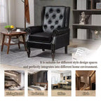 Sillón decorativo con estructura de madera, sillón tapizado, asiento individual — Beige / Negro / Marrón / Marrón oscuro