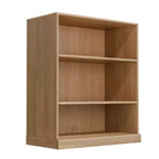 Mueble de almacenamiento abierto de madera natural con 3 compartimentos y estantes ajustables