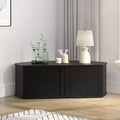 Galano Corner TV Stand with Fluted Doors 43.3 W  20.0 D  14.8 H