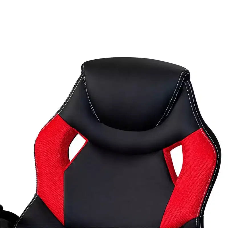 Sillón giratorio de oficina de piel sintética negra, 1 asiento