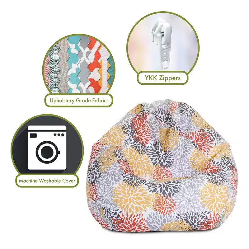 Puf "Blooms Floral", 1 persona