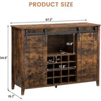 Armario botellero de madera de 119 cm Fire Color/Light Ivory/White+Mango con puerta corredera, botellero y portacopas