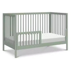 Cuna convertible 3 en 1 - Verde bosque / Miel / Salvia clara / Nogal / Blanca