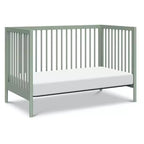 Cuna convertible 3 en 1 - Verde bosque / Miel / Salvia clara / Nogal / Blanca