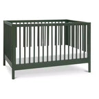 Cuna convertible 3 en 1 - Verde bosque / Miel / Salvia clara / Nogal / Blanca