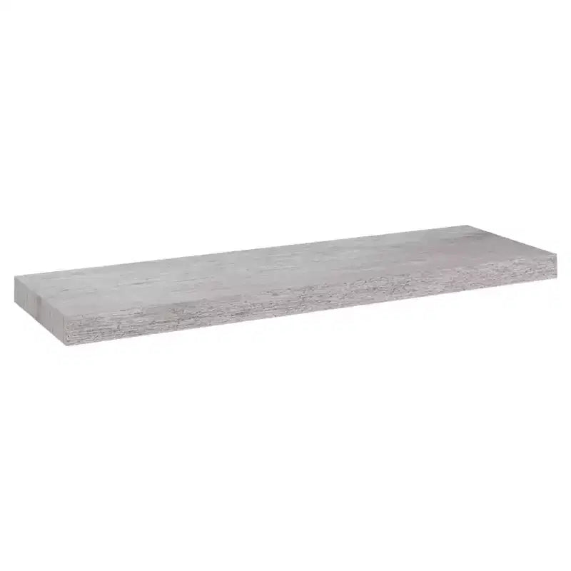 Estante de pared flotante gris, individual, madera MDF, 80 × 23.6 × 3.8 cm