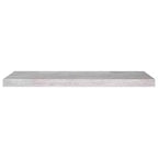 Estante de pared flotante gris, individual, madera MDF, 80 × 23.6 × 3.8 cm