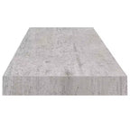Estante de pared flotante gris, individual, madera MDF, 80 × 23.6 × 3.8 cm