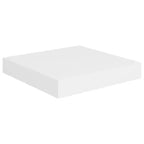 Estante de pared flotante rectangular blanco mate, individual