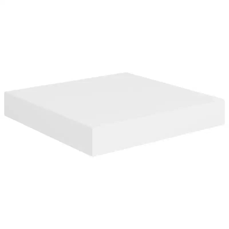 Estante de pared flotante rectangular blanco mate, individual