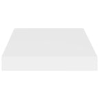 Estante de pared flotante rectangular blanco mate, individual