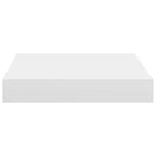 Estante de pared flotante rectangular blanco mate, individual