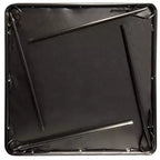 Mesa plegable cuadrada negra, para 4 personas