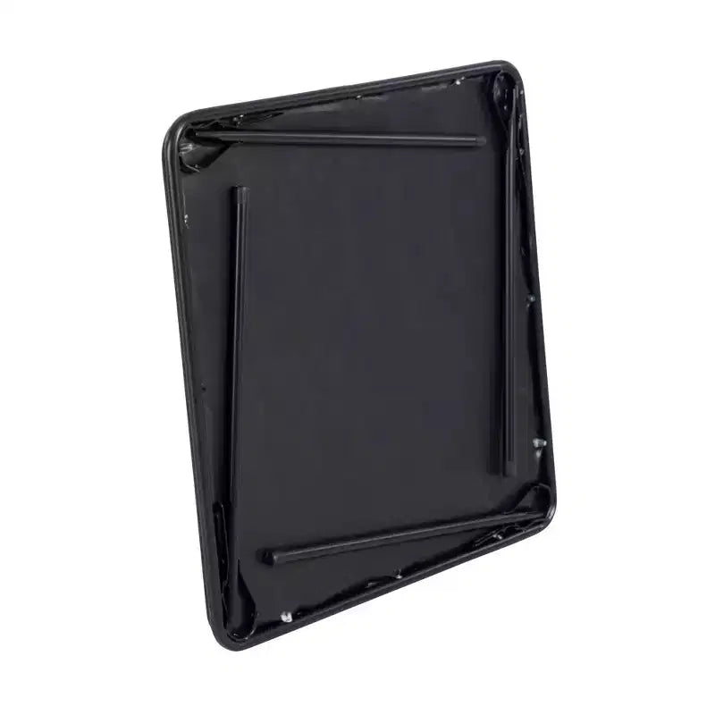 Mesa plegable cuadrada negra, para 4 personas