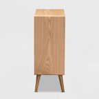 Cajonera auxiliar de roble medio con 4 cajones