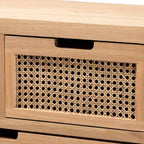 Cajonera auxiliar de roble medio con 4 cajones