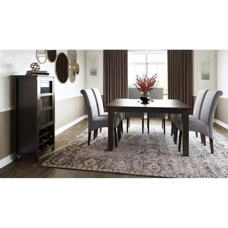 Sillas de comedor de tela con aspecto de lino gris paloma/beige claro, juego de 2