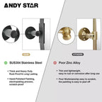 Espejo ovalado giratorio de pared negro mate, 20×30 pulgadas, individual