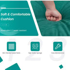 Sofá seccional de 3 plazas color cerceta, con capacidad para 3 personas, piel sintética